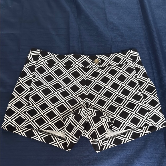 J. Crew Pants - J. Crew Black and White Diamond Pattern High Waist Shorts